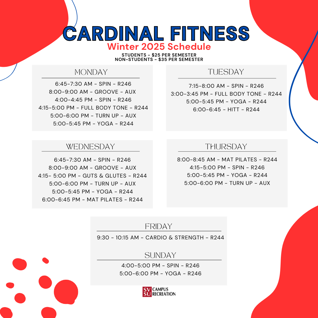 Fitness Class Schedule w25